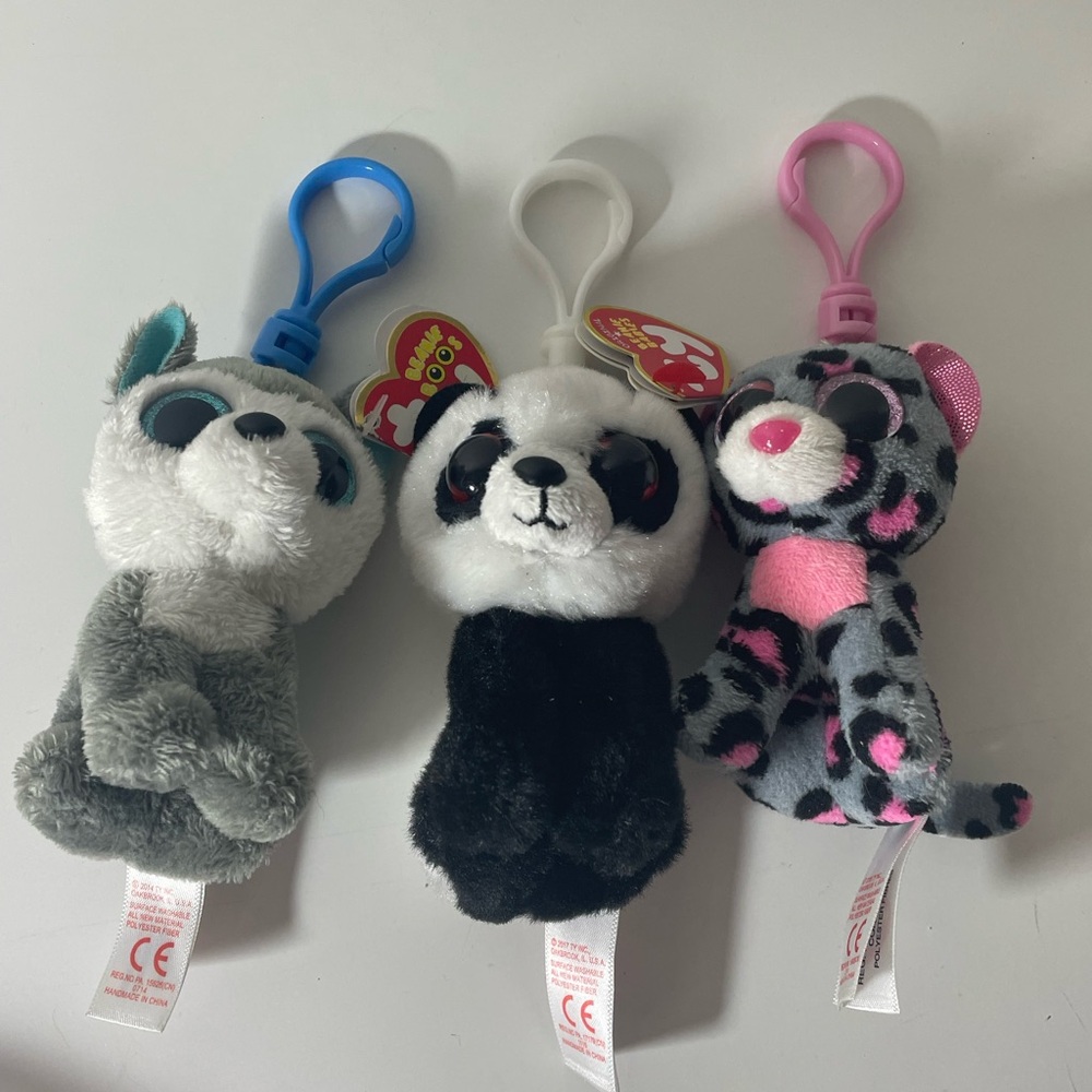 TY beanie boos keychains